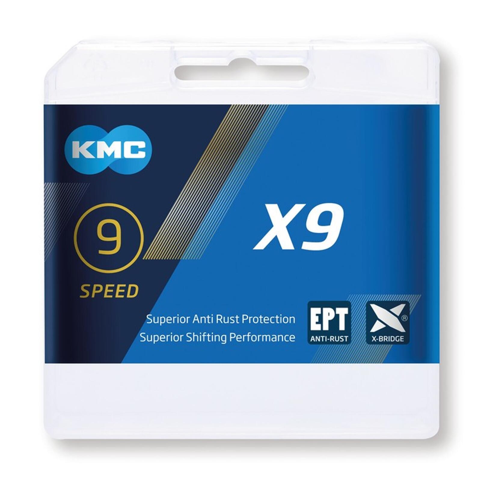 Łańcuch Kmc X9 Ept 9 rz 114 srebrny box