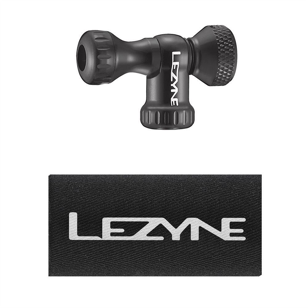 Lezyne emisję dwutlenku węgla pompka rowerowa głowa Control Drive CNC co2pumpe, czarna błyszcząca, One Size 1-C2-CTRLDR-V304