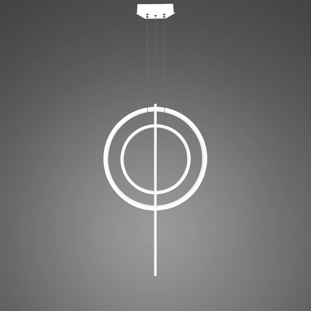 Lampa wisząca Linea No.5 60/40cm biała 3k ściemnialna (Barwa światła delikatnie ciepła, Kolor Biały, Możliwość ściemniania nie)