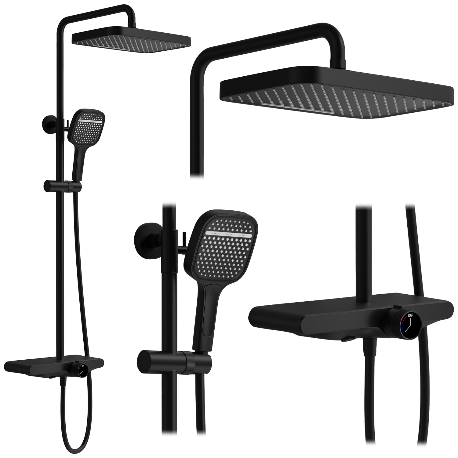 Rea Zestaw Prysznicowy REA Bari Czarny