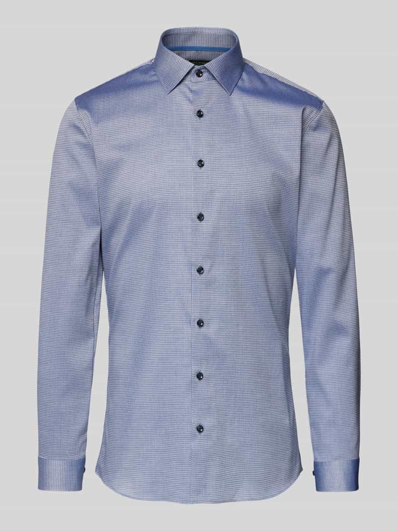 Koszula biznesowa o kroju super slim fit z fakturowanym wzorem model ‘New York’