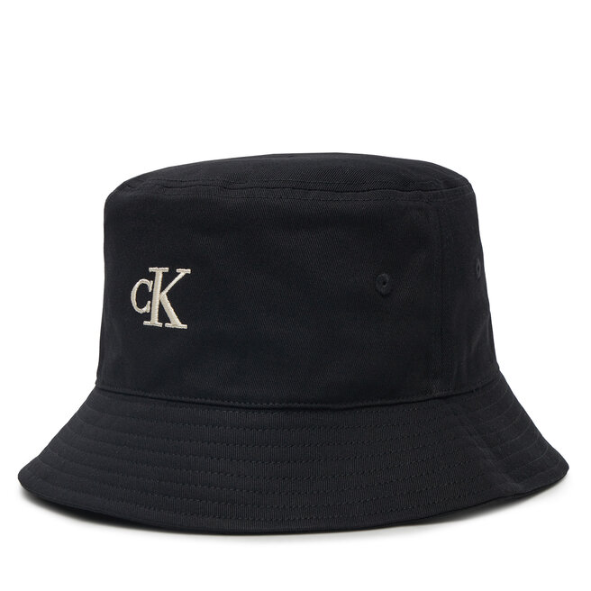 Kapelusz Calvin Klein Jeans Embroidered Monogram Bucket Hat LV04K5020G Czarny