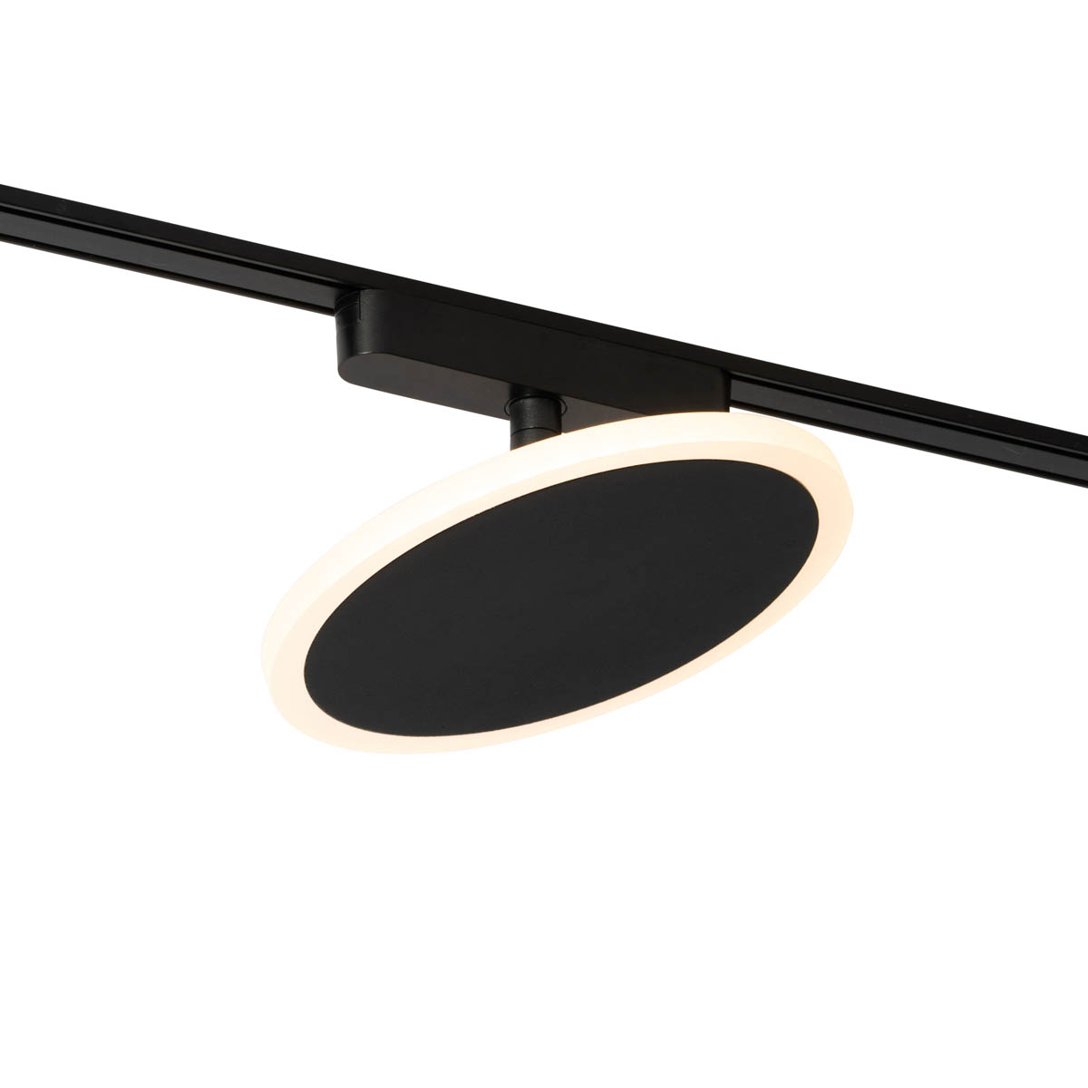 QAZQA Nowoczesny czarny reflektor do systemu szynowego jednofazowego z LED - Magnetic Puk