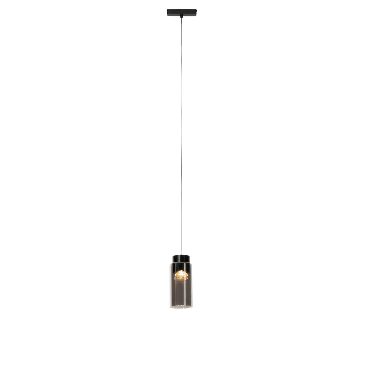 QAZQA Nowoczesna czarna lampa wisząca do systemu szynowego jednofazowego z LED - Magnetic Vance