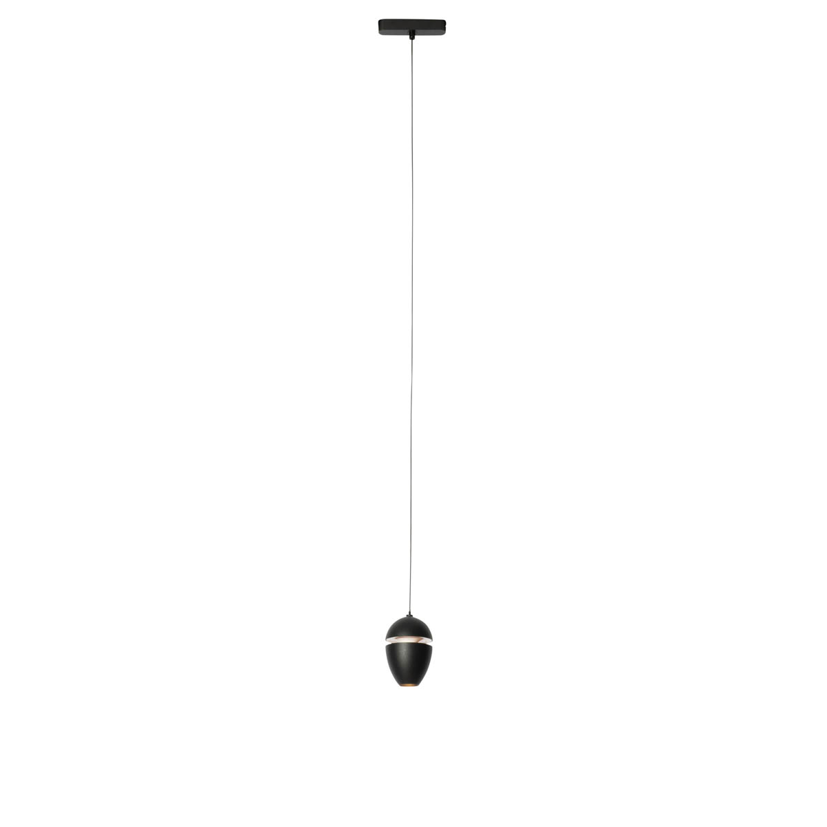 QAZQA Nowoczesna czarna lampa wisząca do systemu szynowego jednofazowego z LED - Magnetic Eggy