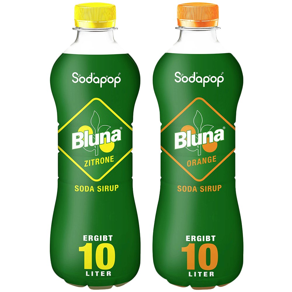 2x SYROP SODAPOP BLUNA CYTRYNA + POMARAŃCZA DO SATURATORA KONCENTRAT 500ml