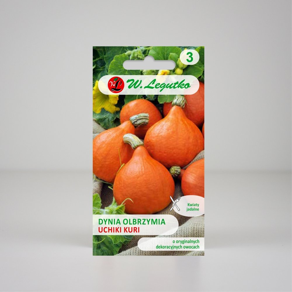 Dynia olbrzymia Uchiki Kuri 3g - Nasiona - W. Legutko