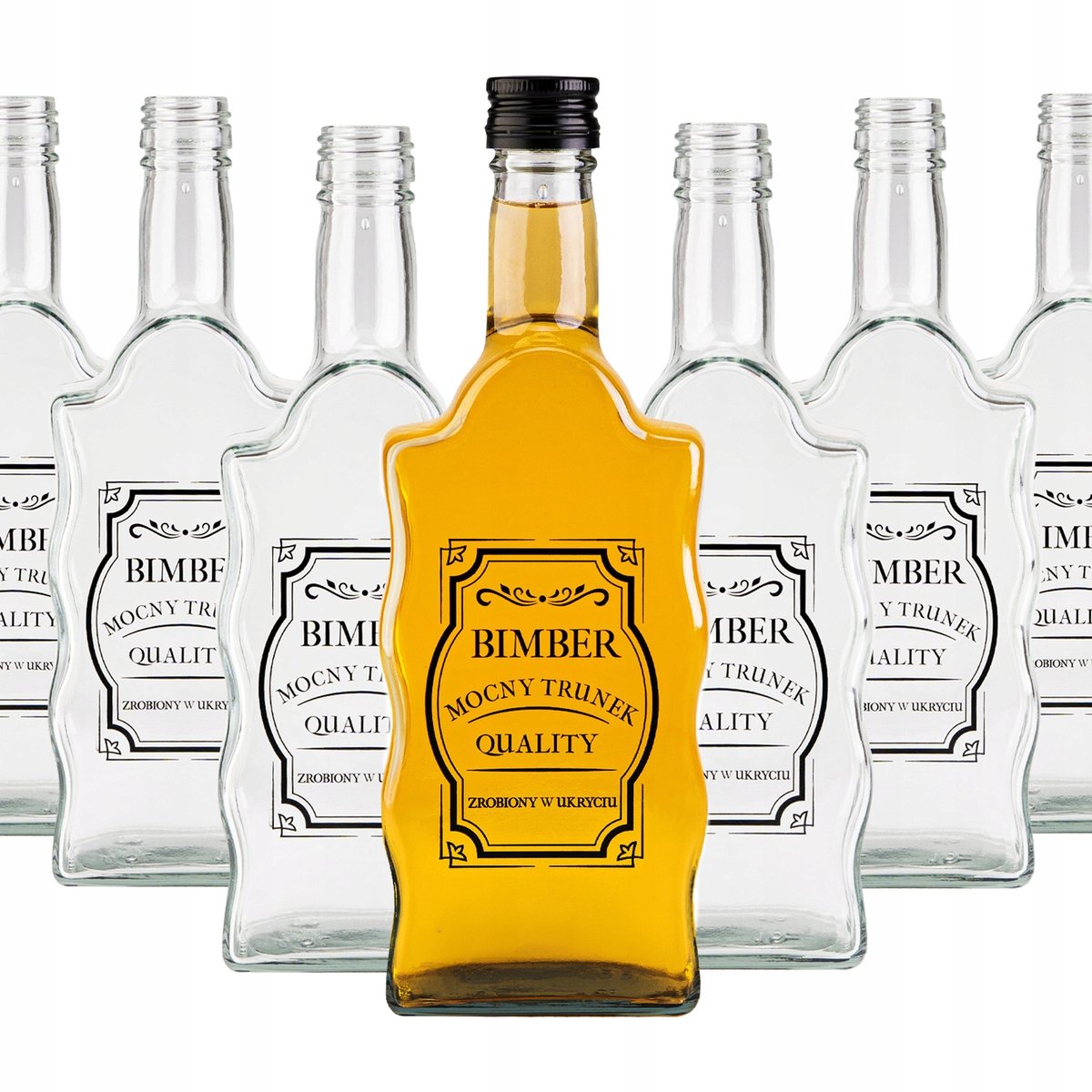 50szt Butelki szklana na nalewki bimber Fala 500ml