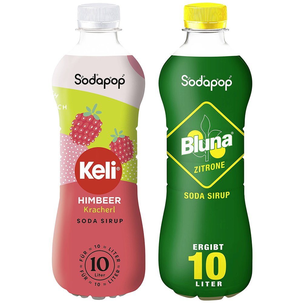 2x SYROP SODAPOP KELI MALINA + CYTRYNA KONCENTRAT DO SATURATORA 500ml