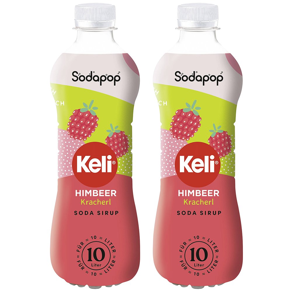 2x SYROP SODAPOP SODA KELI MALINA 500ml KONCENTRAT DO SATURATORA WODY