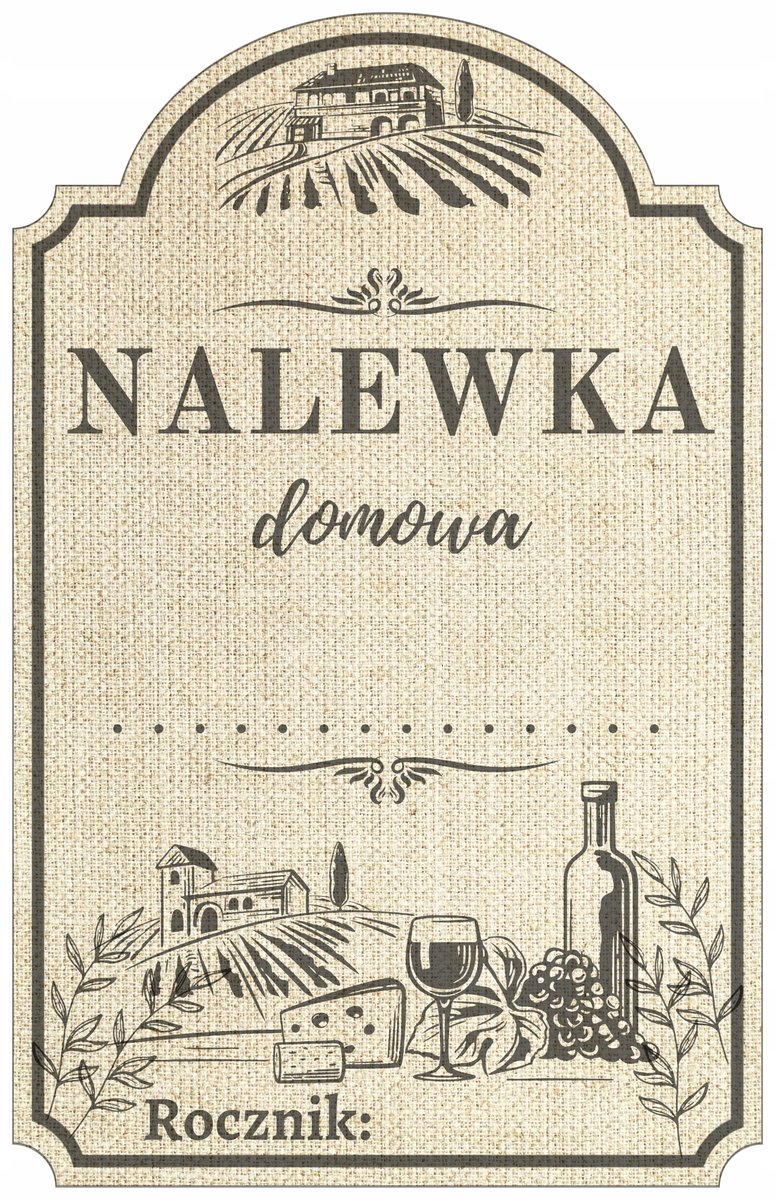 Etykiety Naklejki na butelkę folia wodoodporne