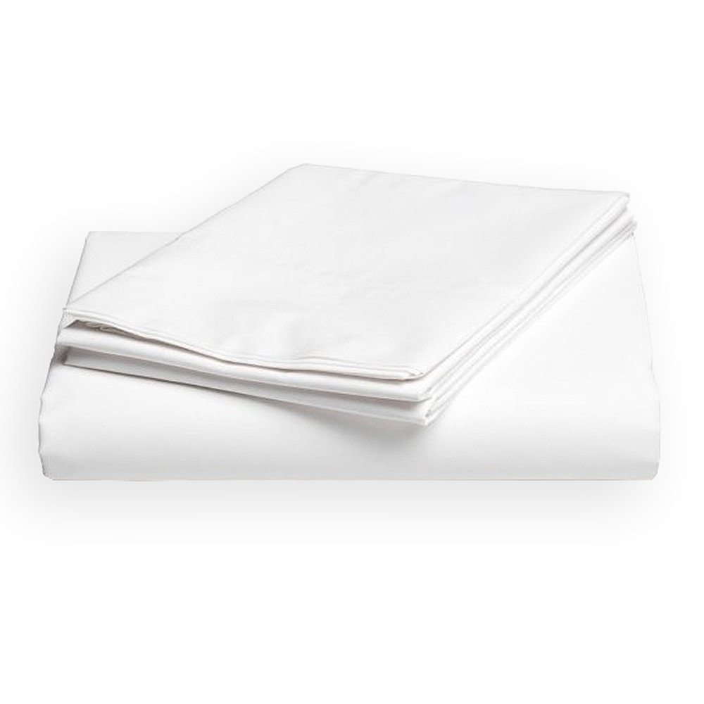 Prześcieradło hotelowe bez gumki 160x240 białe bawełniane