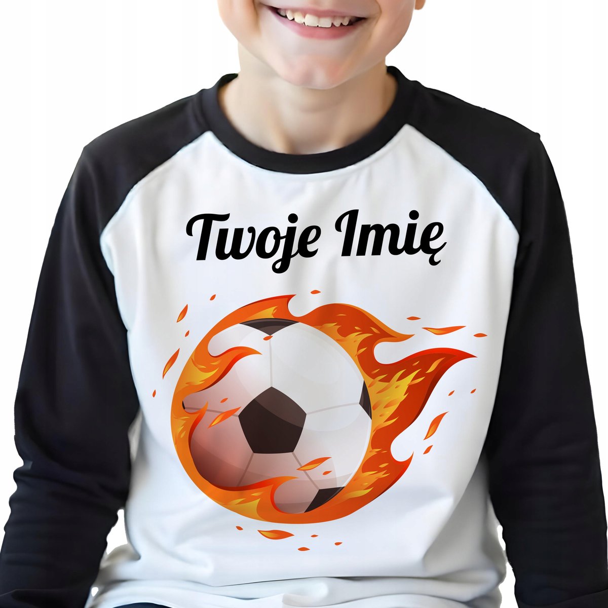 PIŻAMA DZIECIĘCA Czarna Rozmiar 134 cm Personalizwoane DLA PIŁKARZA Wzory