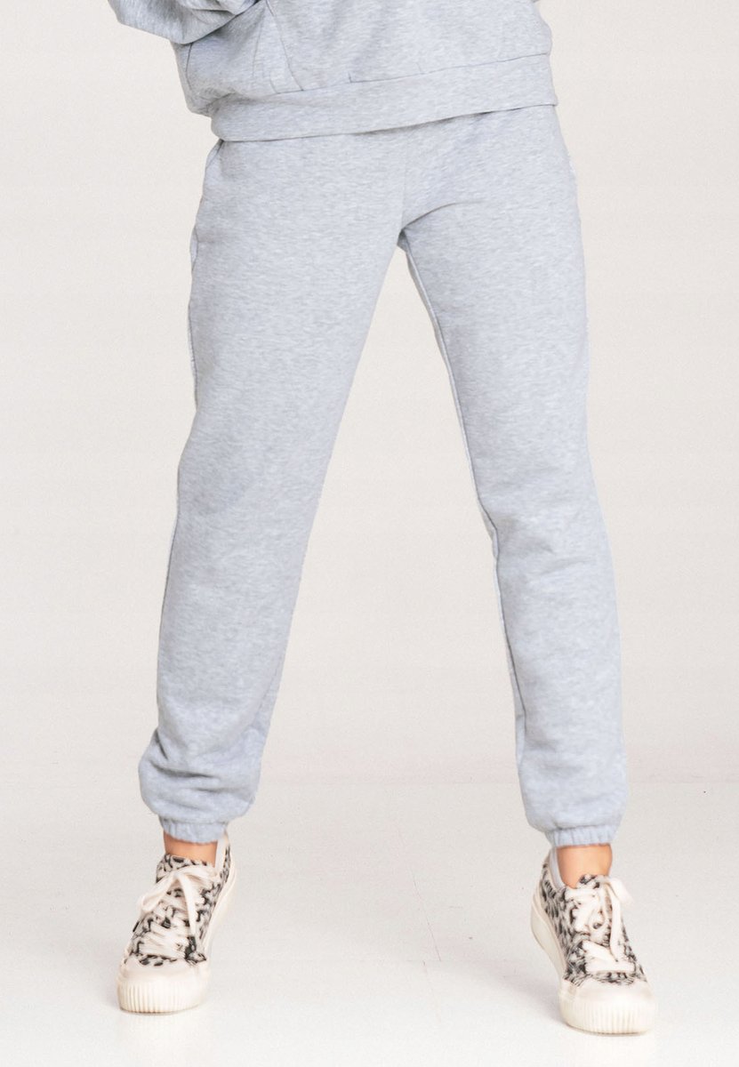 Spodnie joggery damskie - spodnie dresowe damskie - szare M1056 r. L