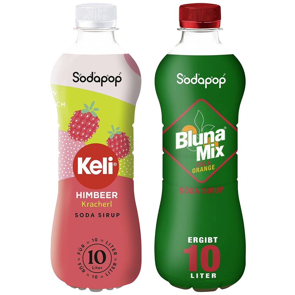2x SYROP SODAPOP KELI MALINA + COLA POMARAŃCZA KONCENTRAT DO SATURATORA