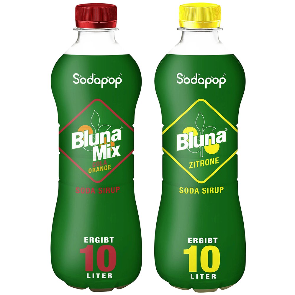 2x SYROP SODAPOP BLUNA COLA-ORANGE + CYTRYNA KONCENTRAT DO SATURATORA 500ml