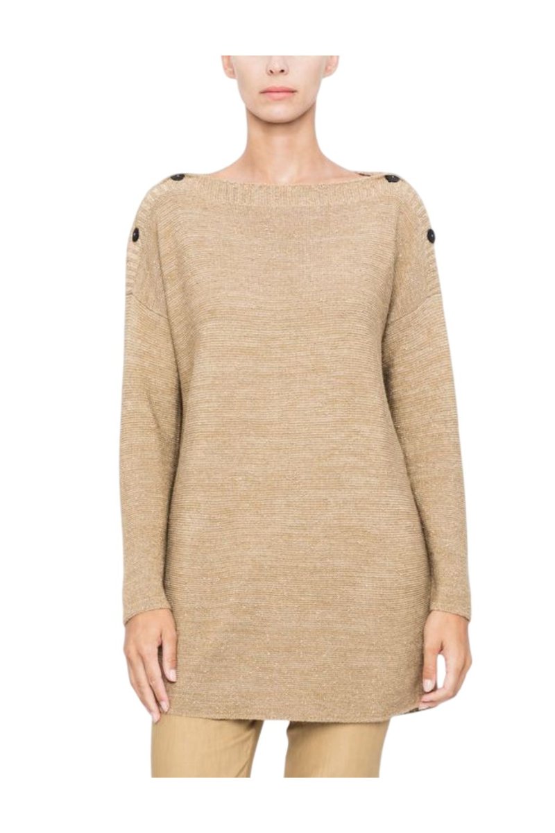 Sweter damski Sarah Pucini metaliczny klasyczny-S/M