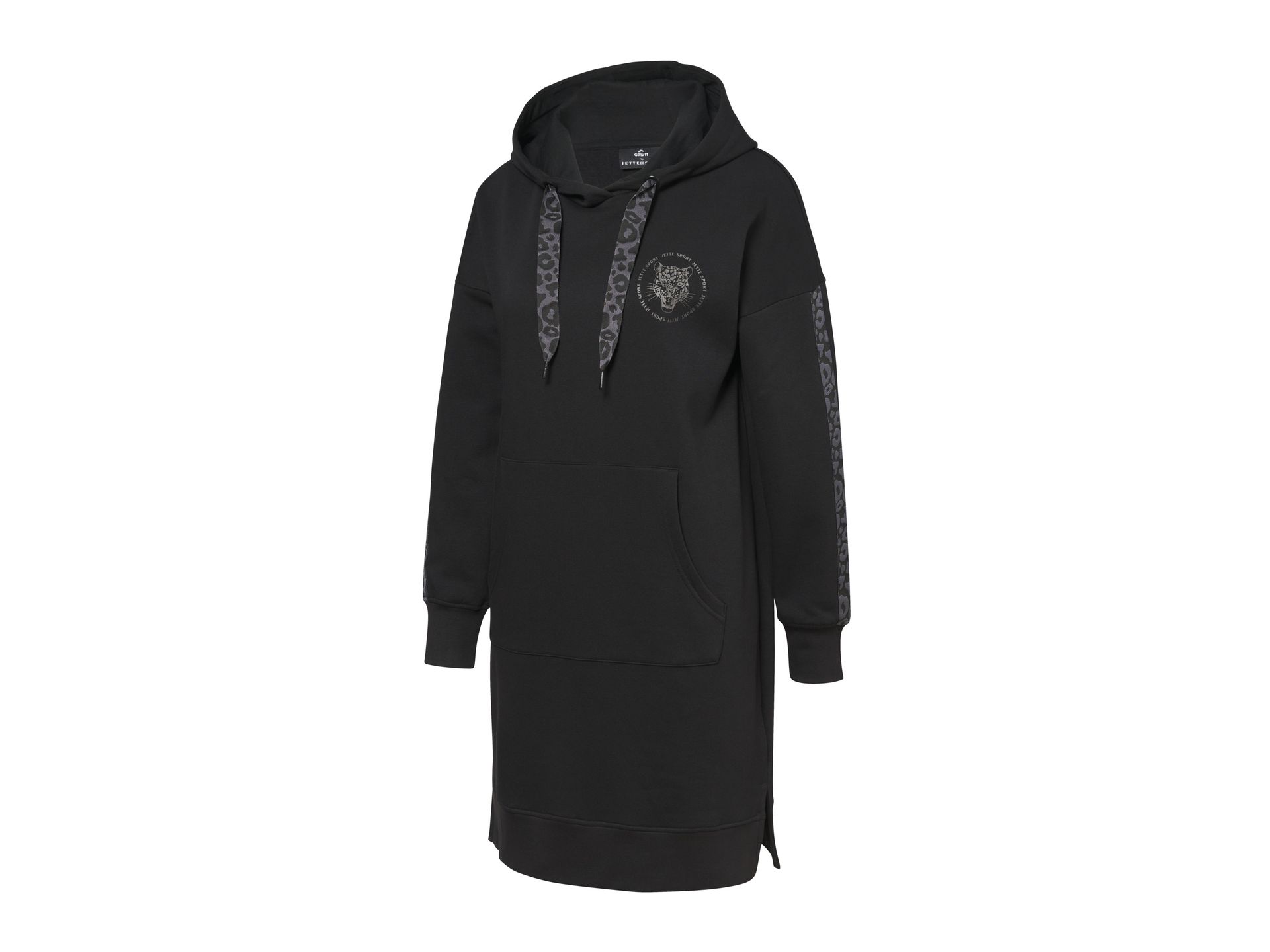 Bluzy / sukienki dresowe damskie (XS (32/34), Czarny)