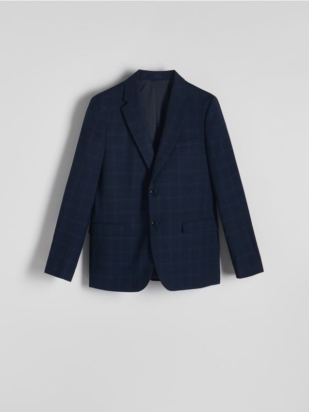 Reserved - Marynarka slim fit z wiskozą - granatowy
