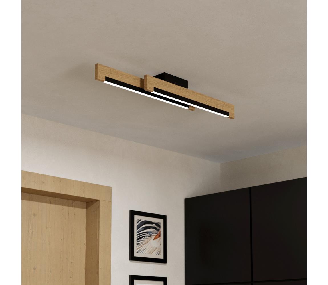 Eglo 901736-LED Plafon ściemnialny CAMACHO 2xLED/10W/230V czarny/beżowy