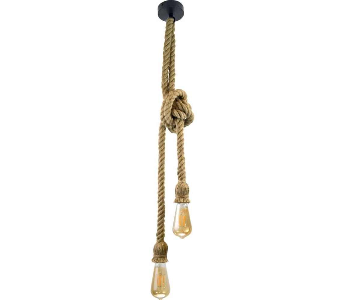 LED Żyrandol na lince ROPE 2xE27/10W/230V