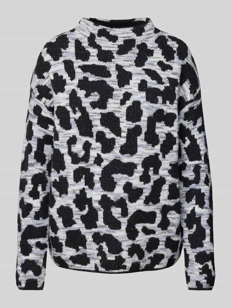 Sweter z dzianiny ze stójką