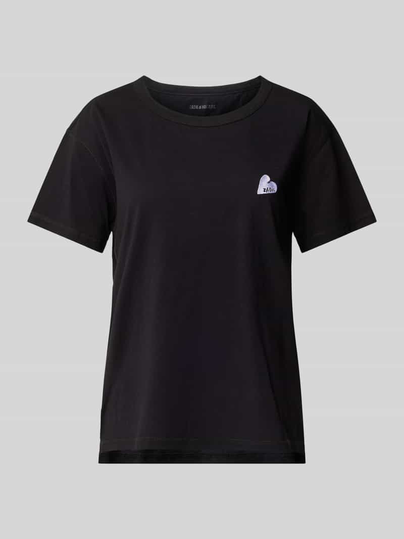 T-shirt z wyhaftowanym motywem i logo model ‘MARTA’