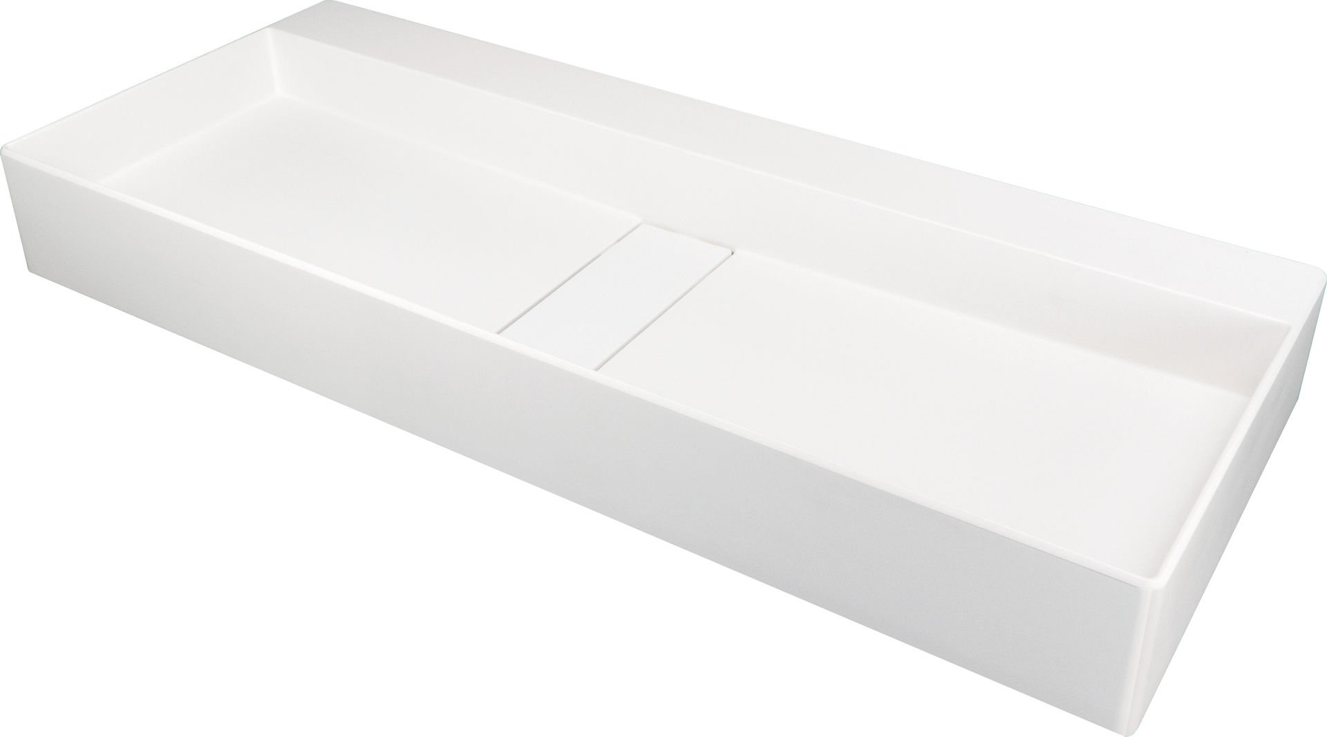 Umywalka nablatowa Deante Blur 40x80 cm prostokątna alabaster CQB_AU8S