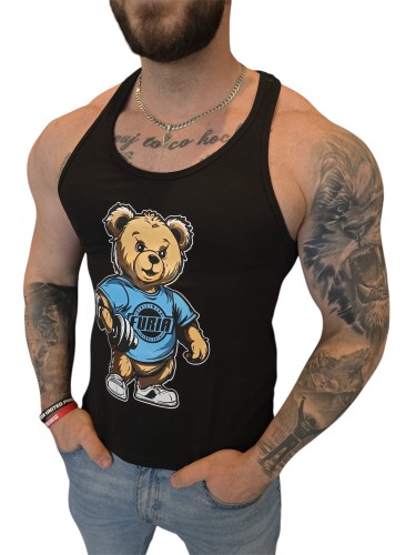 Tank top czarny Teddy Furia