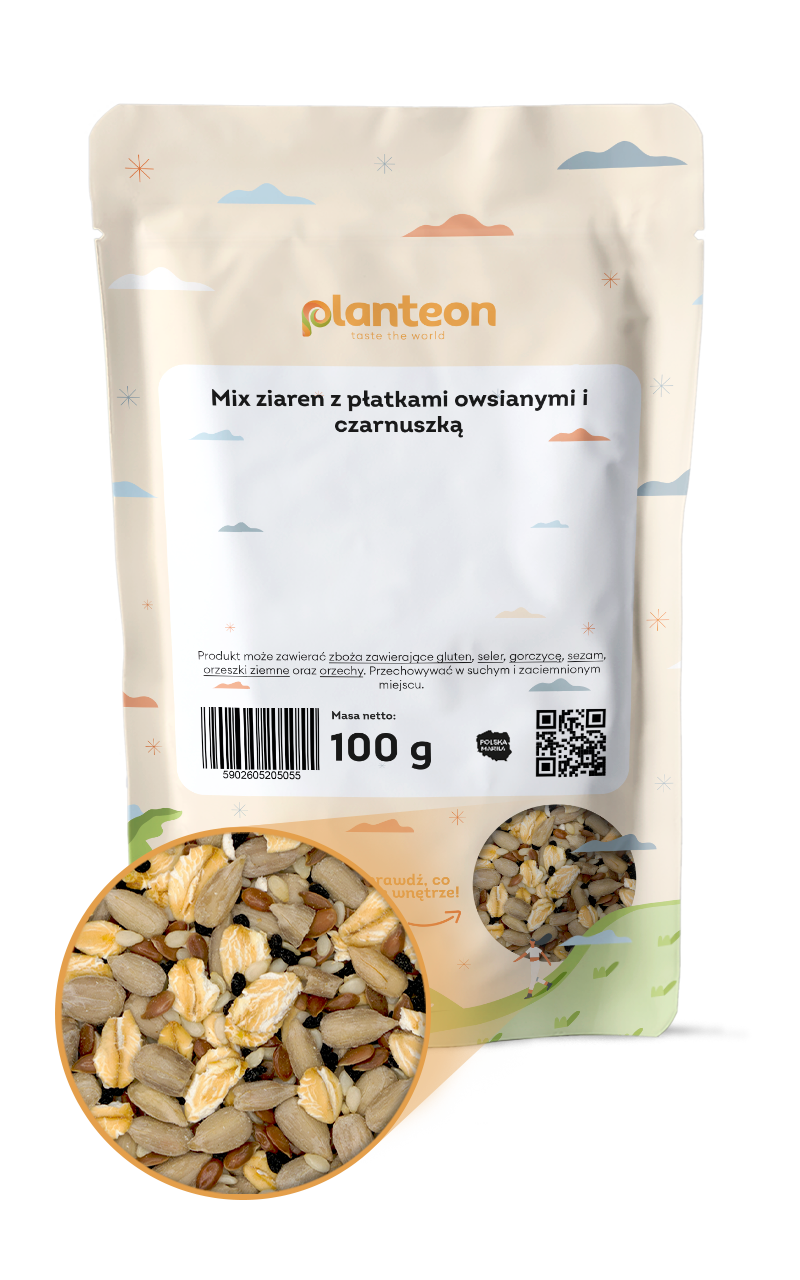 Mix ziaren z płatkami owsianymi i czarnuszką 100g