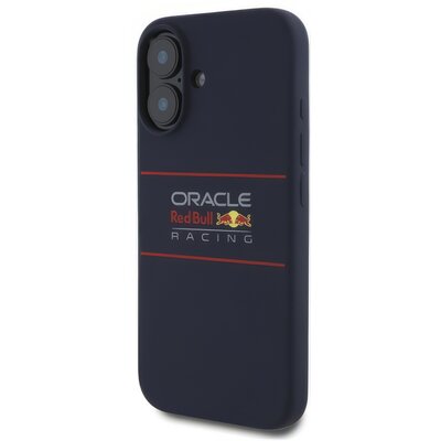 Etui RED BULL Silicone Horizontal Logo MagSafe do Apple iPhone 16 Plus Granatowy
