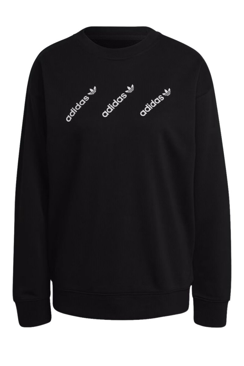 Bluza damska Adidas Crew czarna bawełniana-XS