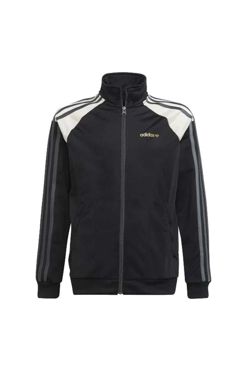 Bluza dziecięca Adidas Track czarna rozsuwana-128
