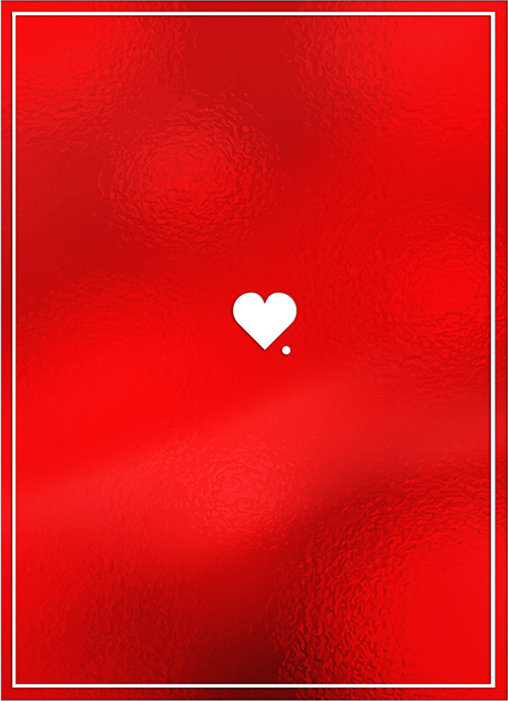 Karnet B6 Walentynki SERCE I KROPKA