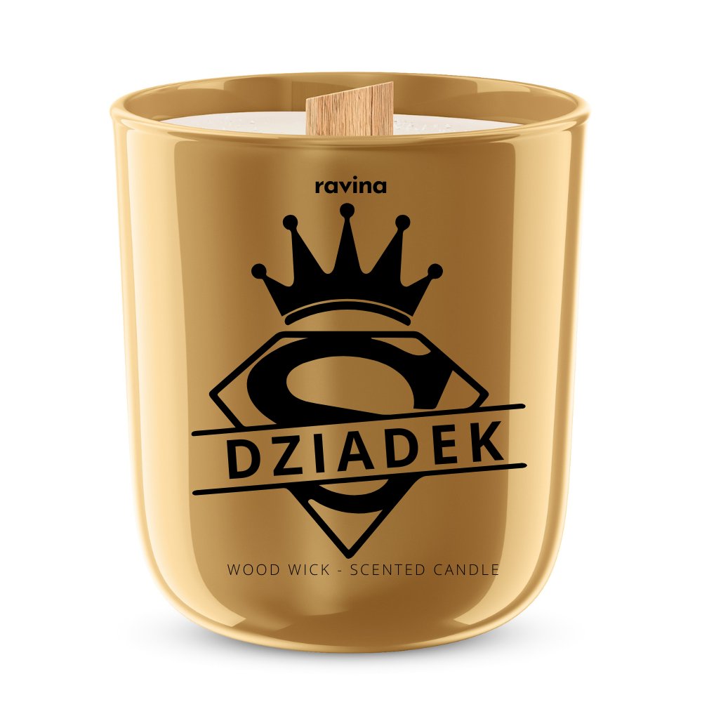 SUPER DZIADEK świeca zapachowa dla dziadka dzień babci i dziadka świeczka na prezent perfumowana zapach perfum męskie perfumy RAVINA