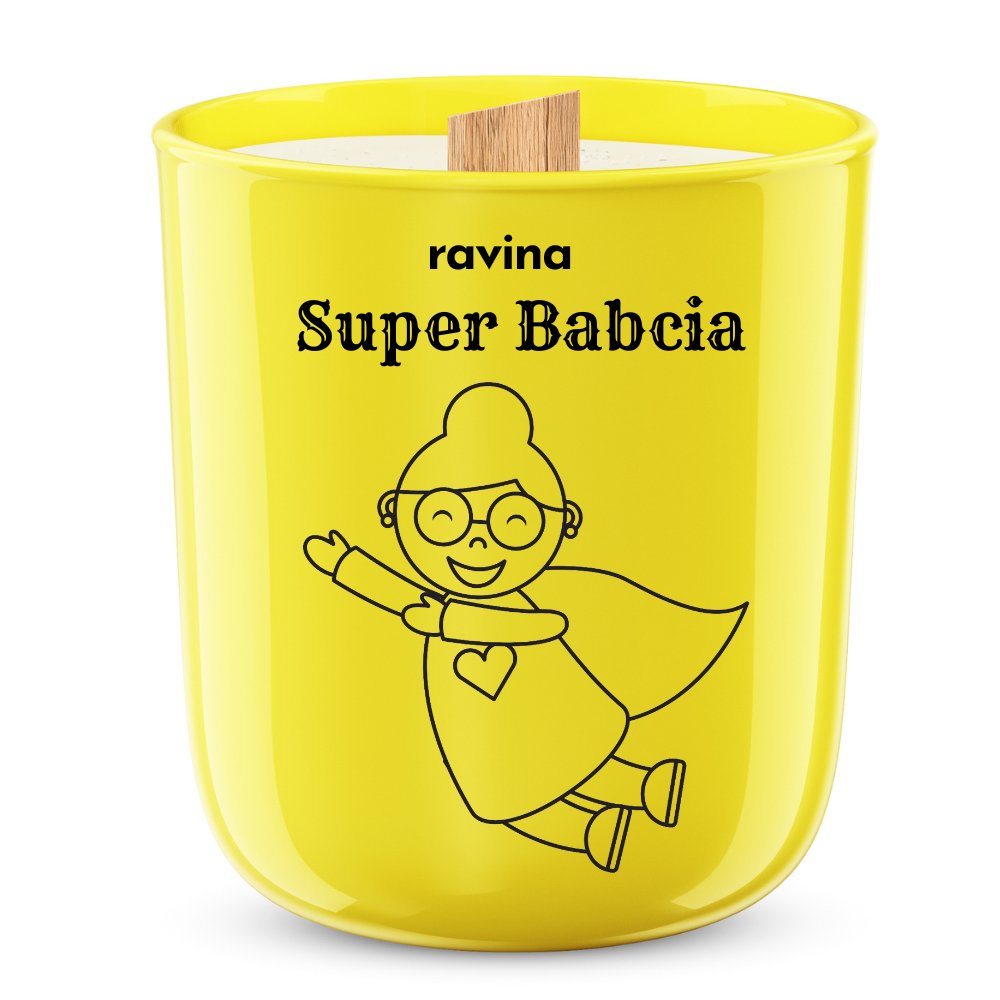 SUPER BABCIA świeca zapachowa dla babci Dzień Babci i Dziadka świeczka o zapachu kwiatów