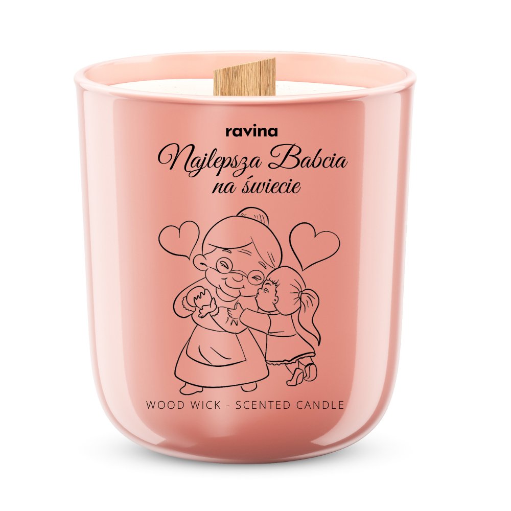 NAJLEPSZA BABCIA NA ŚWIECIE Świeca zapachowa prezent DZIEŃ BABCI świeczka dla babci perfumowana zapach perfum damskich My Wy pod choinkę