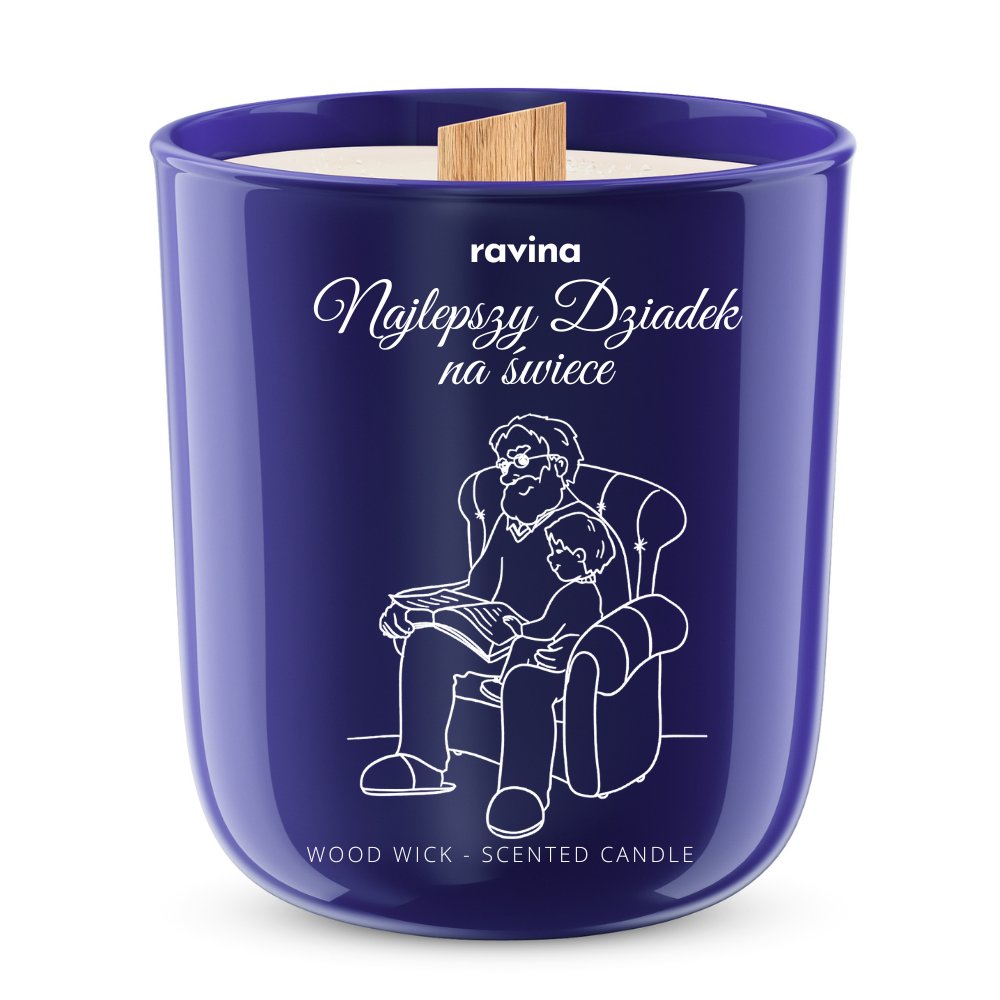 Dzień Dziadka Świeca zapachowa sojowa na prezent świeczka męskie perfumy dzień babci i dziadka RAVINA