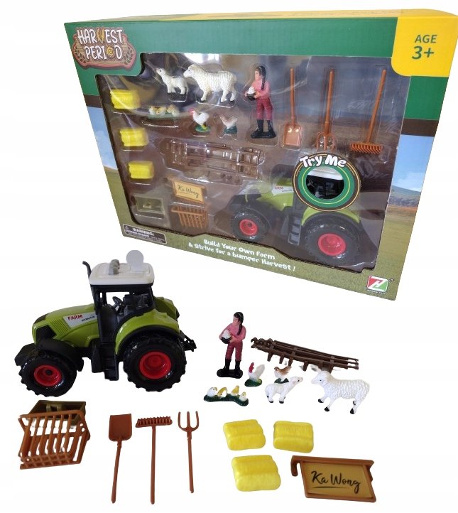 Zestaw Farma Traktor Światło Dźwięk Z Figurkami 17 Elementów