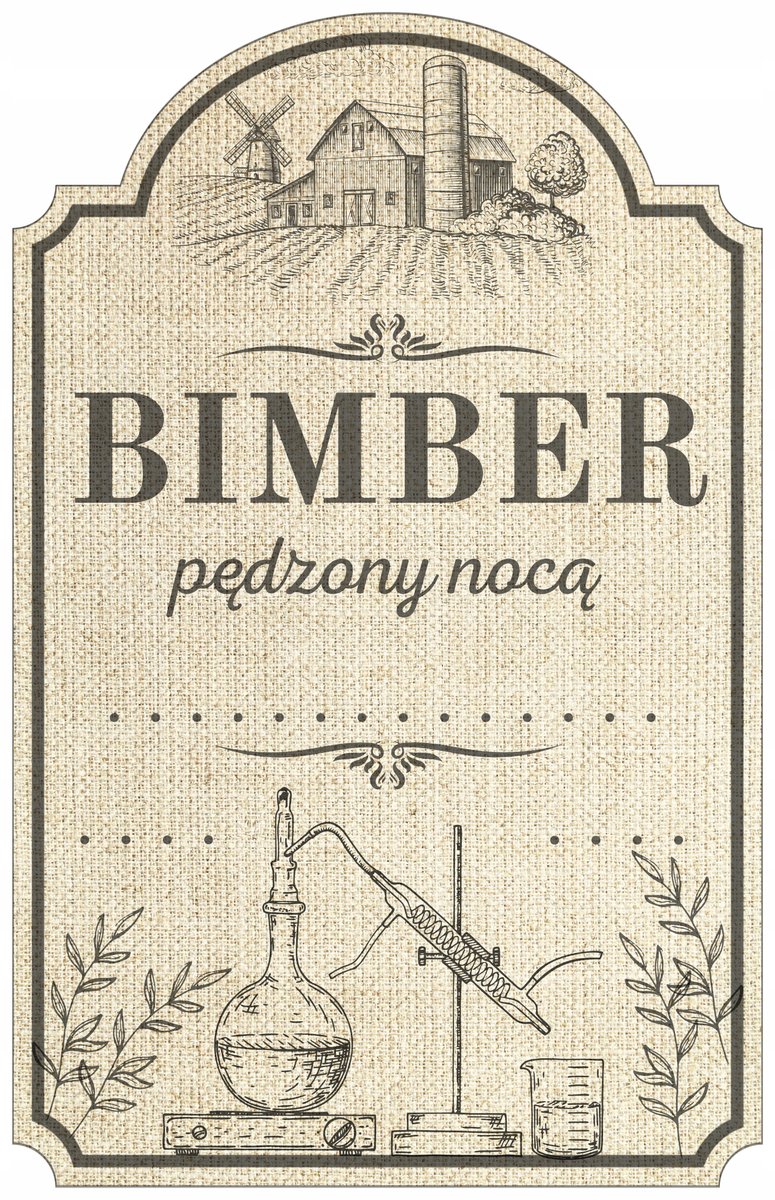 Etykiety Naklejki na BIMBER na butelki