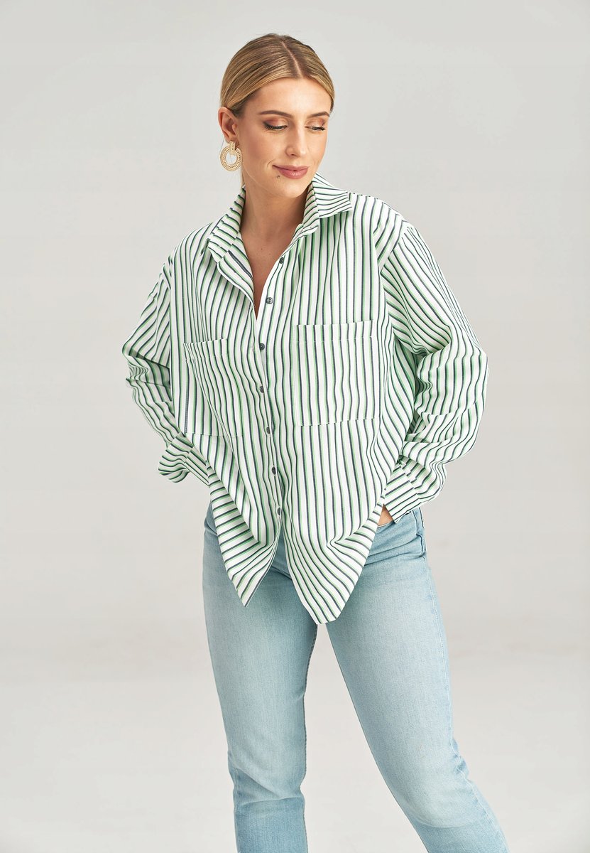 Koszula damska elegancka koszule damskie w paski M1024 rozmiar L/XL