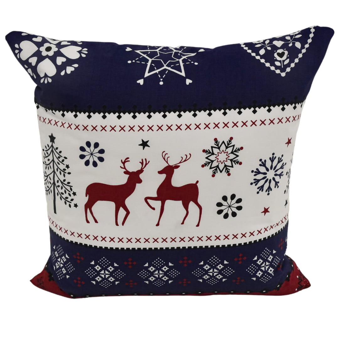 Poszewka Świąteczna 40x40 Bawełniana JAŚ Renifer Sweterek