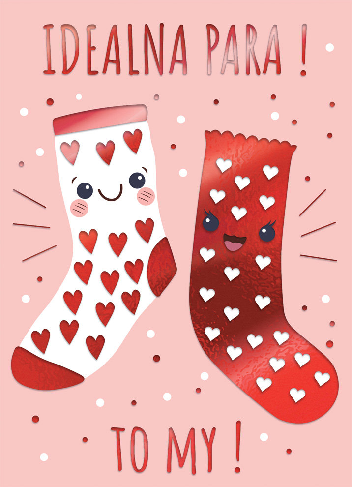 Karnet B6 Walentynki SKARPETY