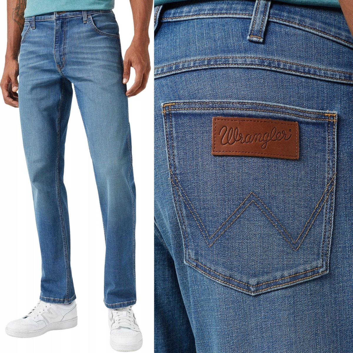 Wrangler REGULAR FIT In Deep ELASTYCZNE PROSTE SPODNIE JEANSOWE W31 L34