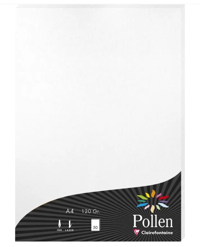 Papier Ozdobny Perłowy Biały A4 120g 50 arkuszy - 24302C