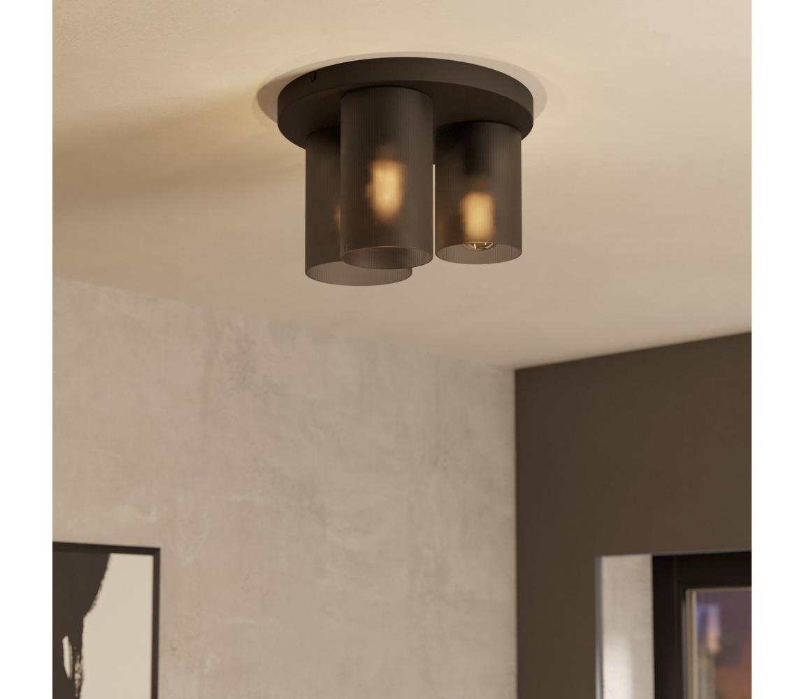 Eglo 901161 - Plafon COLOMERA 3xE27/40W/230V szary