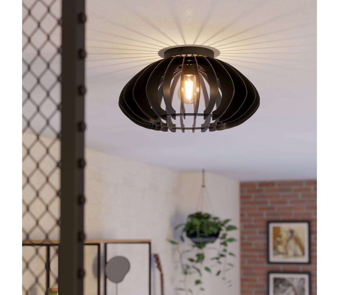 Eglo 901001 - Plafon COSSANO 1xE27/40W/230V śr. 45 cm czarny