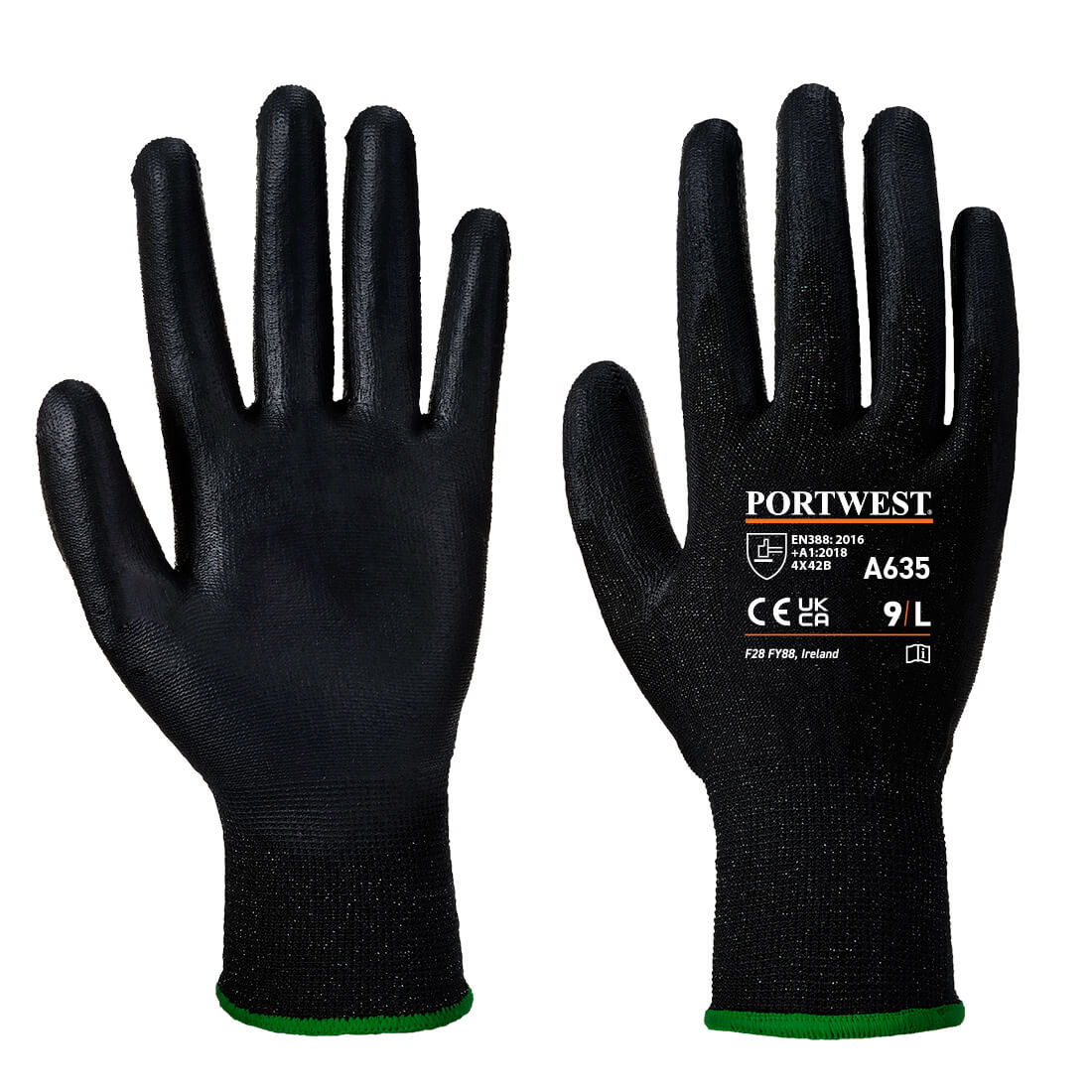 PORTWEST A635 RĘKAWICA ANTYPRZECIĘCIOWA ECO-CUT; CZARNY