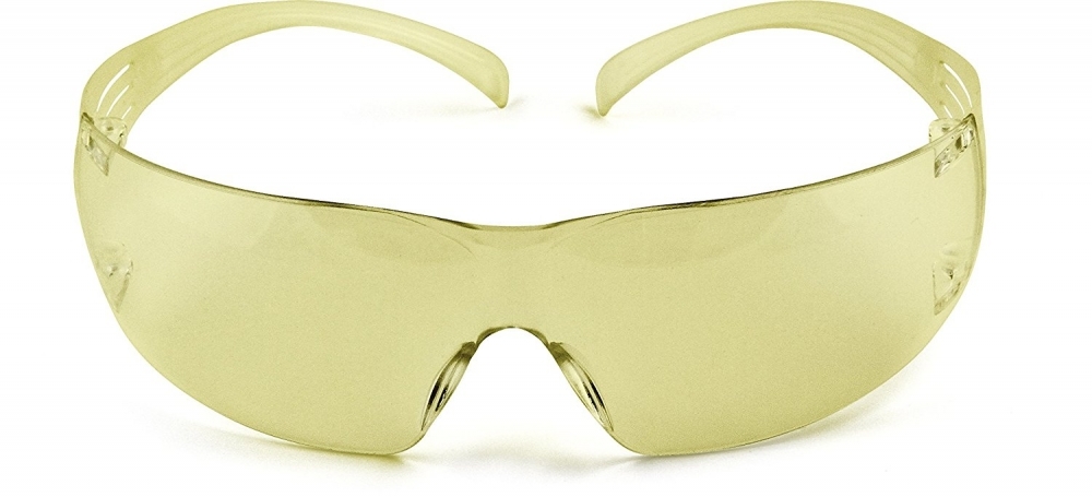 OKULARY OCHRONNE 3M SECUREFIT 200, NIEBIESKIE OPRAWKI, ODPORNOŚĆ NA ZARYSOWANIE, ODPORNOŚĆ NA ZAPAROWANIE, ŻÓŁTE SOCZEWKI, SF203AS/AF-EU