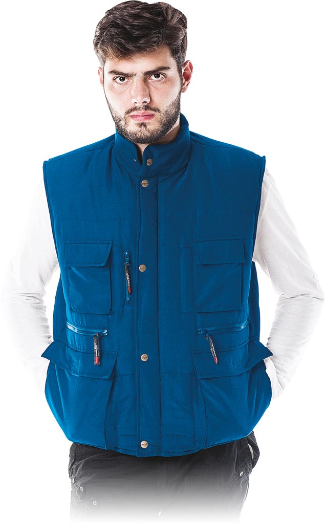 BEZRĘKAWNIK OCHRONNY OCIEPLANY REIS KORMORAN; NIEBIESKI (XL)